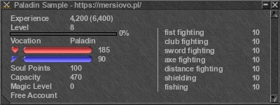 Signature for player Paladin Sample